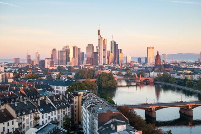 Vista de los contornos de la ciudad de Frankfurt.